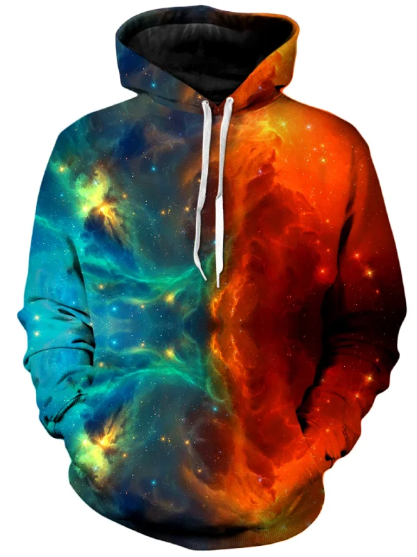 Fire and Ice Galaxy Unisex Hoodie