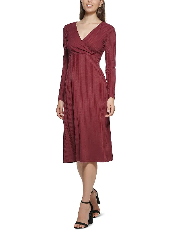 Womens Knit L Midi Dress