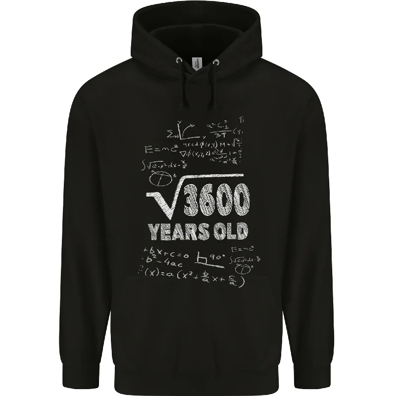 60th Birthday 60 Year Old Geek Funny Maths Mens 80% Cotton Hoodie