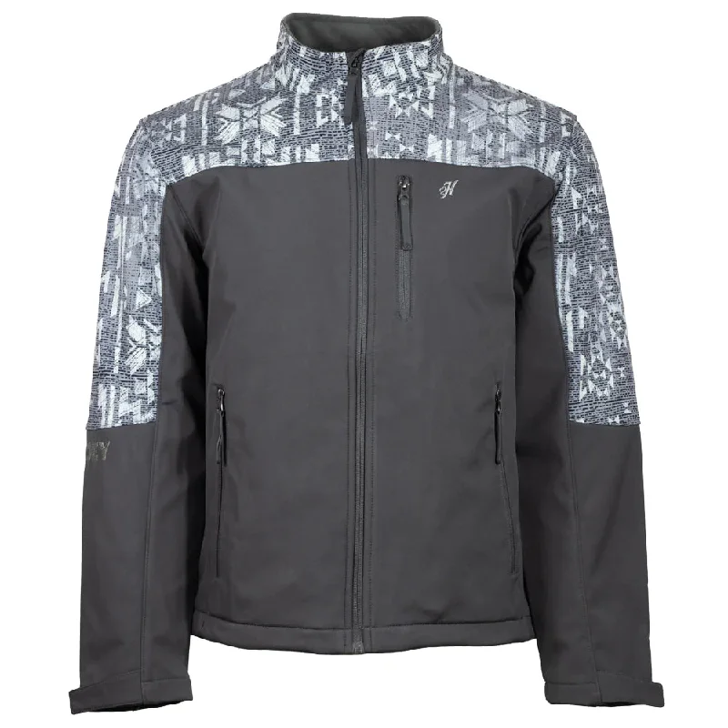 Hooey Men's Softshell Aztec Grey Jacket HJ092CHAZ