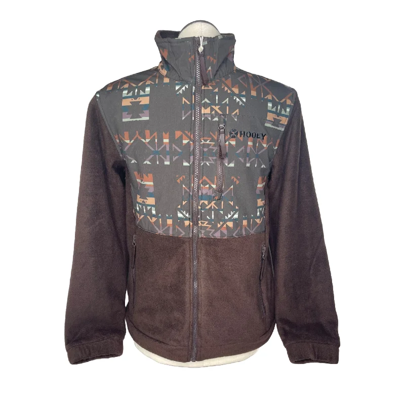 Hooey Men's Brown With Aztec Full Zip Tech Jacket HJ128BRAZ