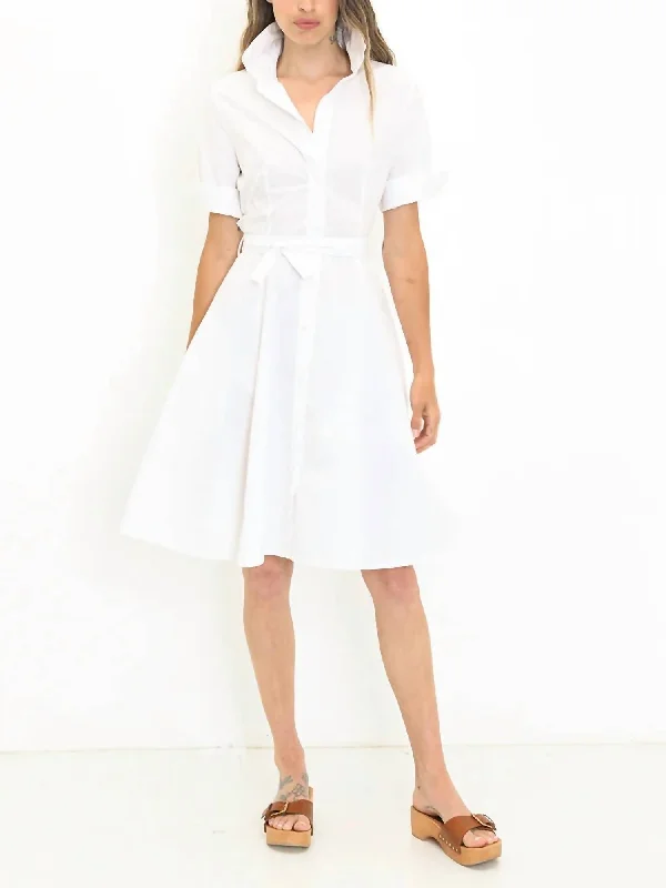 Suzanne Parachute Dress in White