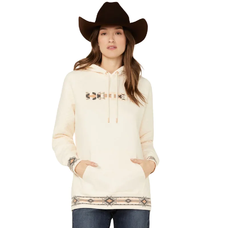 Hooey Ladies Aztec Graphic Cream Pullover Hoodie HH1256CR