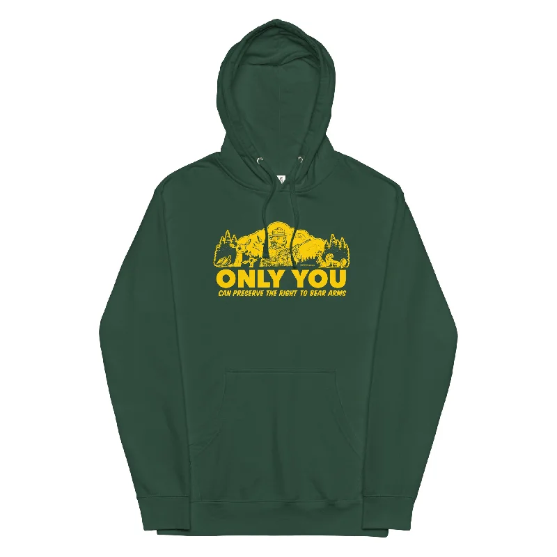 Only You Can Protect the Right to Bear Arm Unisex Midweight Hoodie