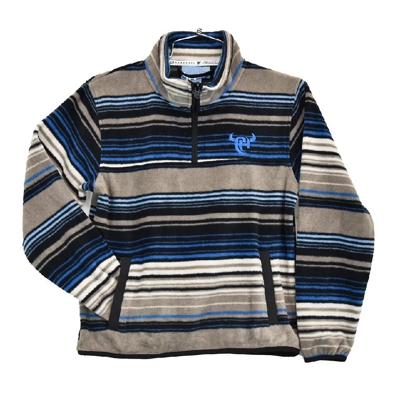 Cowboy Hardware Children's Serape Polar Fleece Blue & Grey Pullover 773185-400