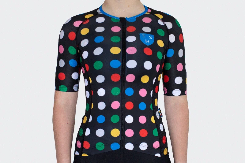 Women's Black Polka Dot Jersey (Medium Only)