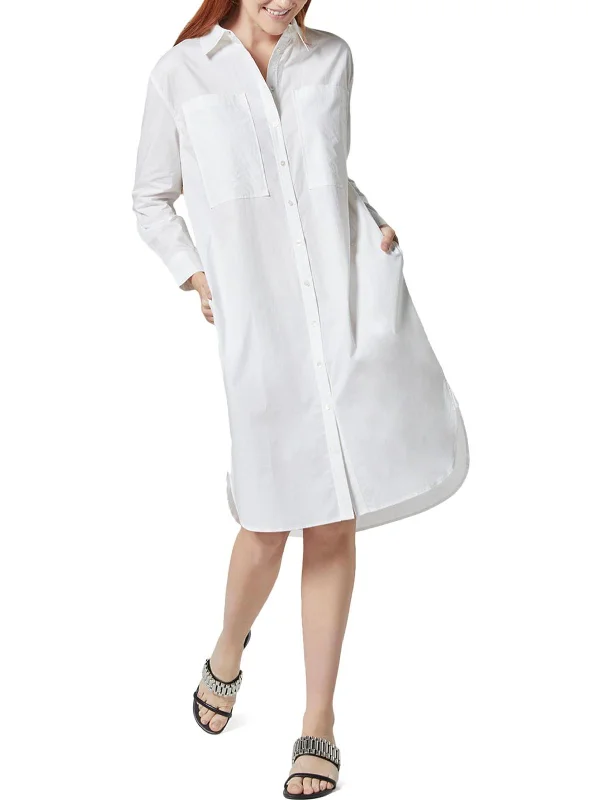 Daines Womens Cotton Knee Shirtdress