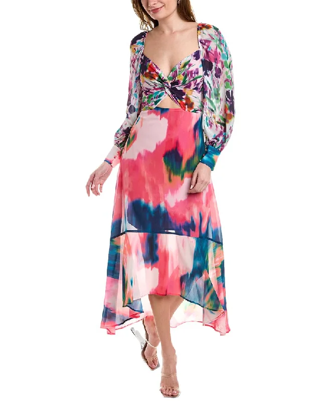 One33 Social by Badgley Mischka Flounce Maxi Dress