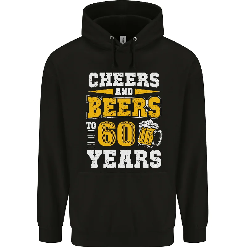 60th Birthday 60 Year Old Funny Alcohol Mens 80% Cotton Hoodie