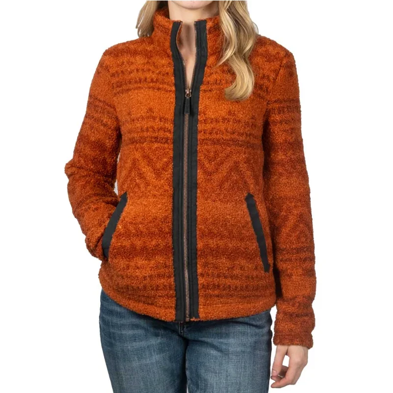 Cruel Denim® Ladies Copper Teddy Bear Fleece Jacket CWJ7324002