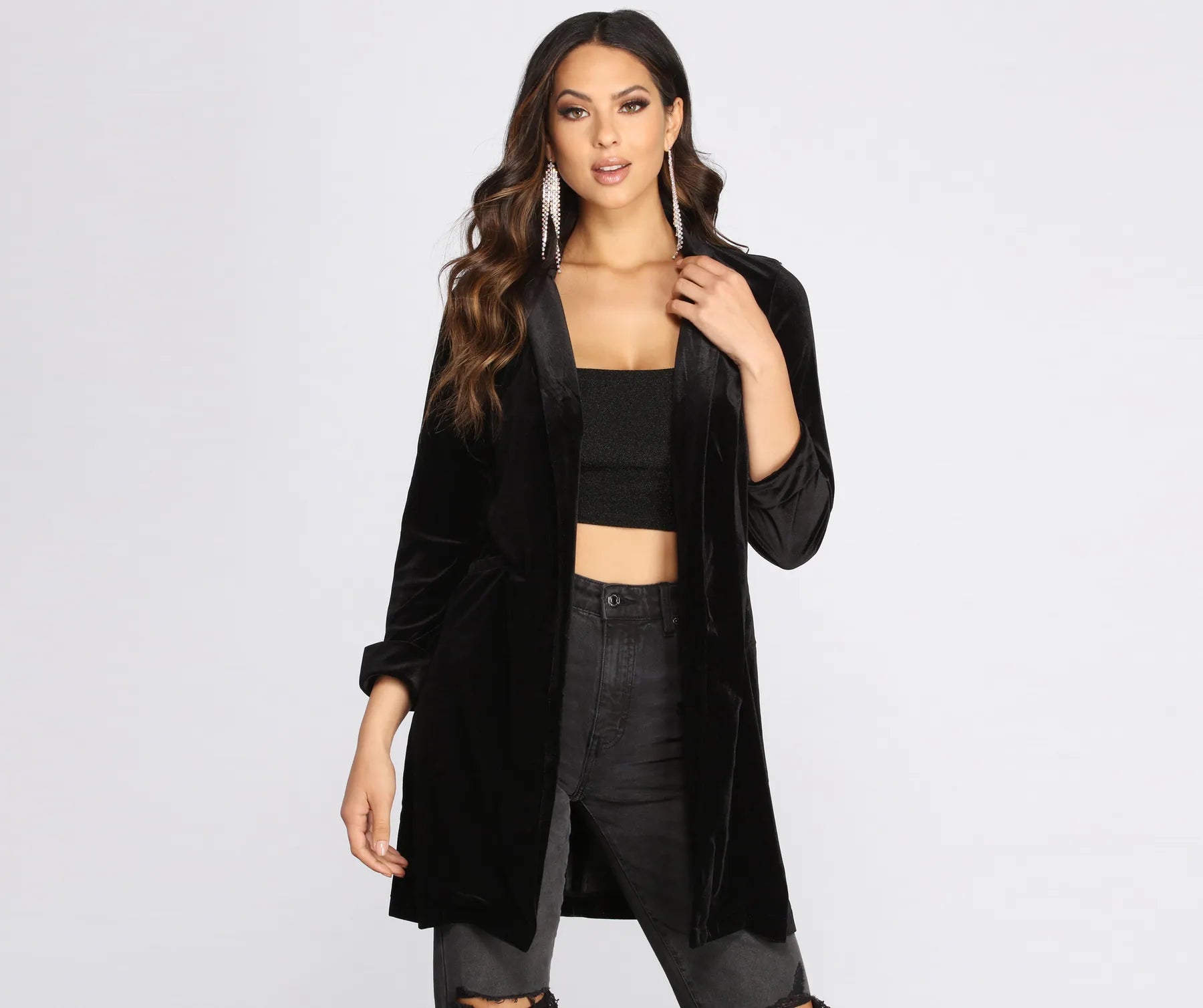 Oversized Luxe Velvet Blazer