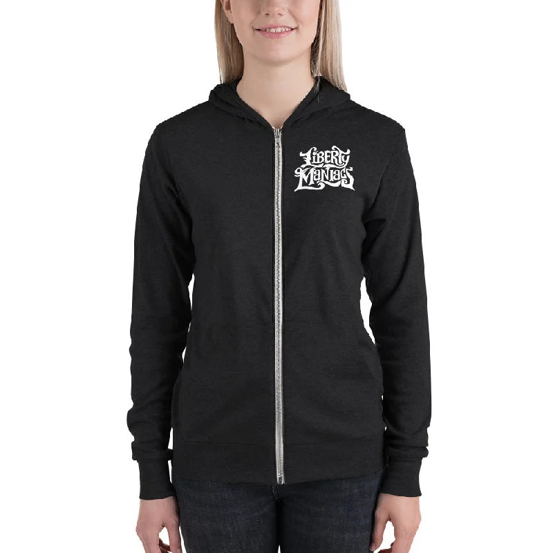 Liberty Maniacs Tri-Blend Unisex Zip Hoodie Sweatshirt