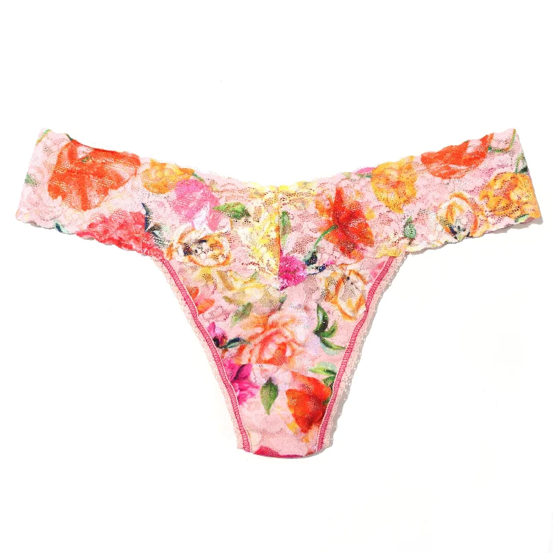 Petite Signature Lace Low Rise Thong | Bring Me Flowers