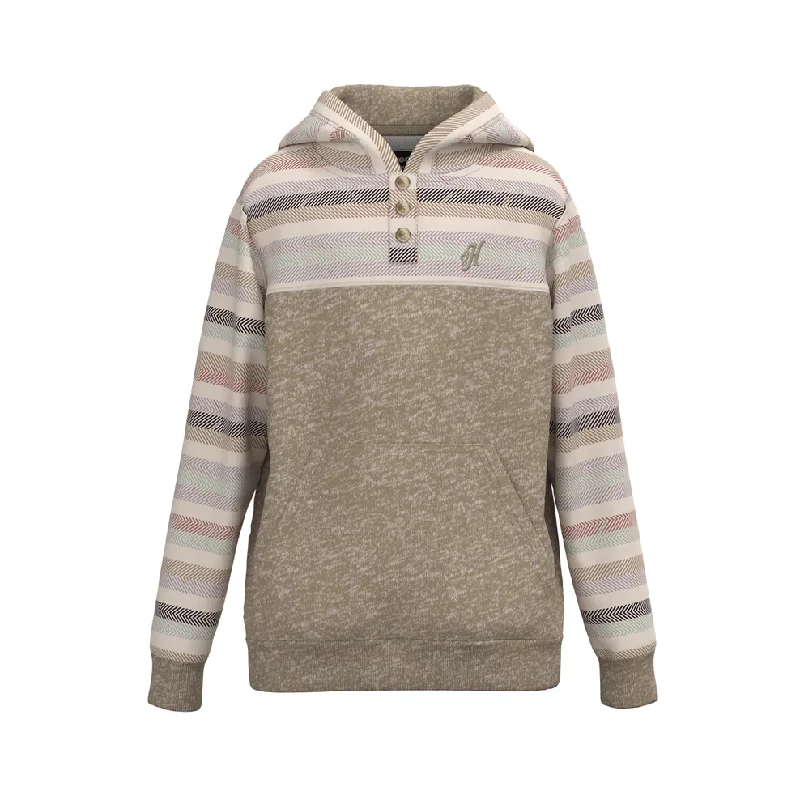 Hooey Youth Boy's "JIMMY" Heather Tan & Multi Colored Hoodie HH1194SPTN-Y