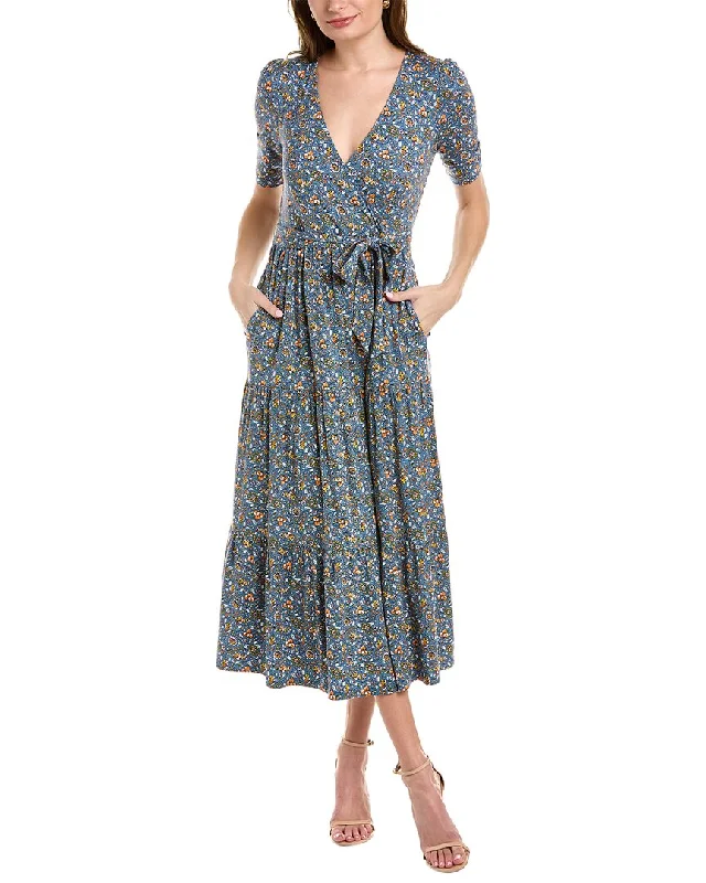 Boden Tiered Wrap Jersey Maxi Dress