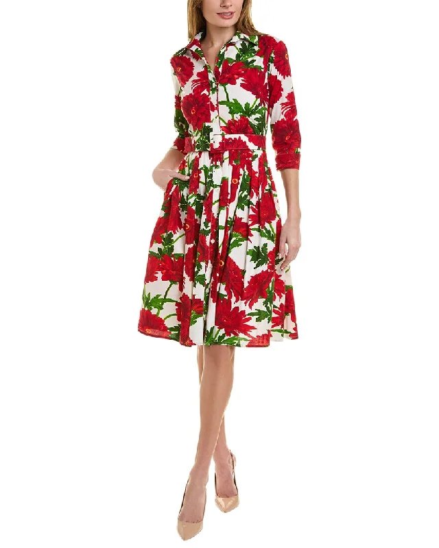 Samantha Sung Audrey 2 3/4-Sleeve Shirtdress