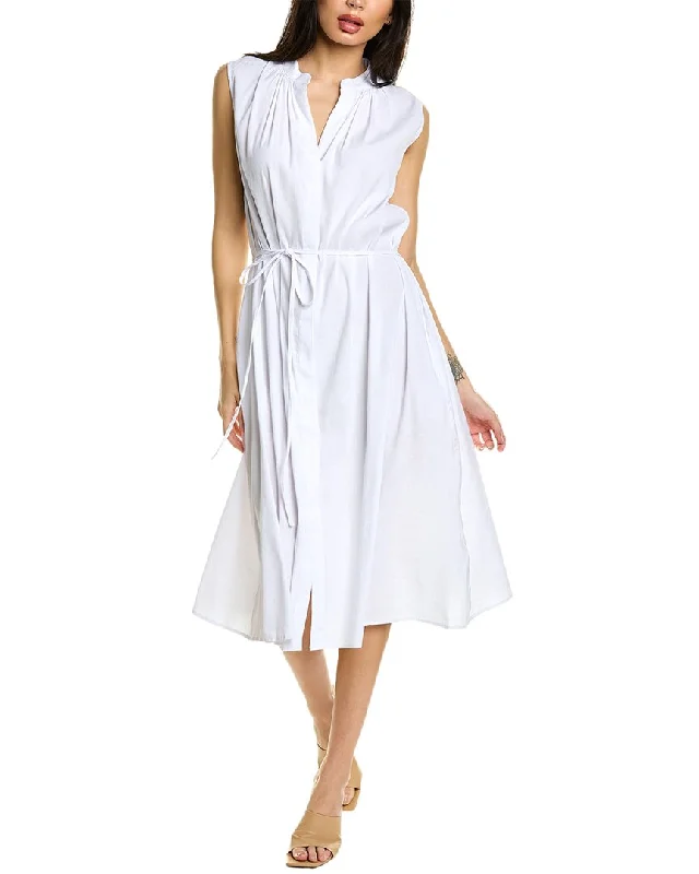 Vince Linen-Blend Shift Dress