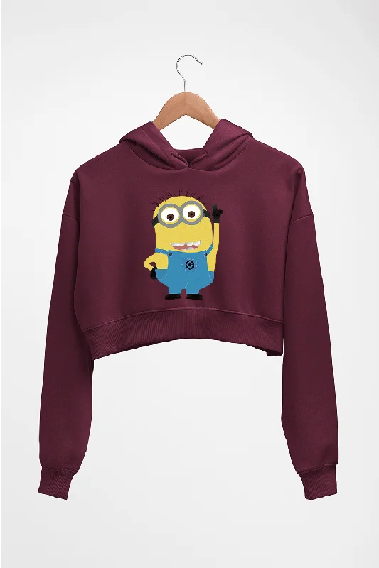 Minion Crop HOODIE FOR WOMEN