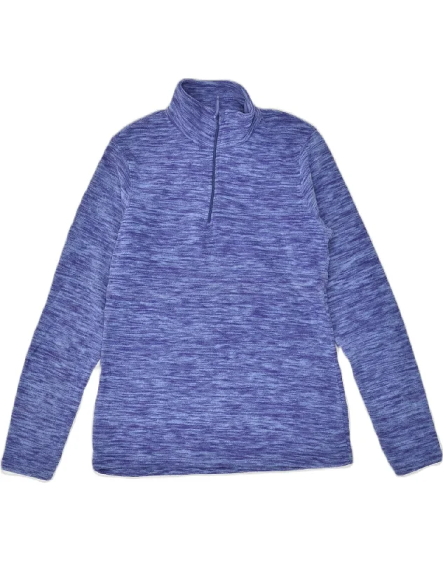 MOUNTAIN WAREHOUSE Womens Zip Neck Fleece Jumper UK 10 Small Blue