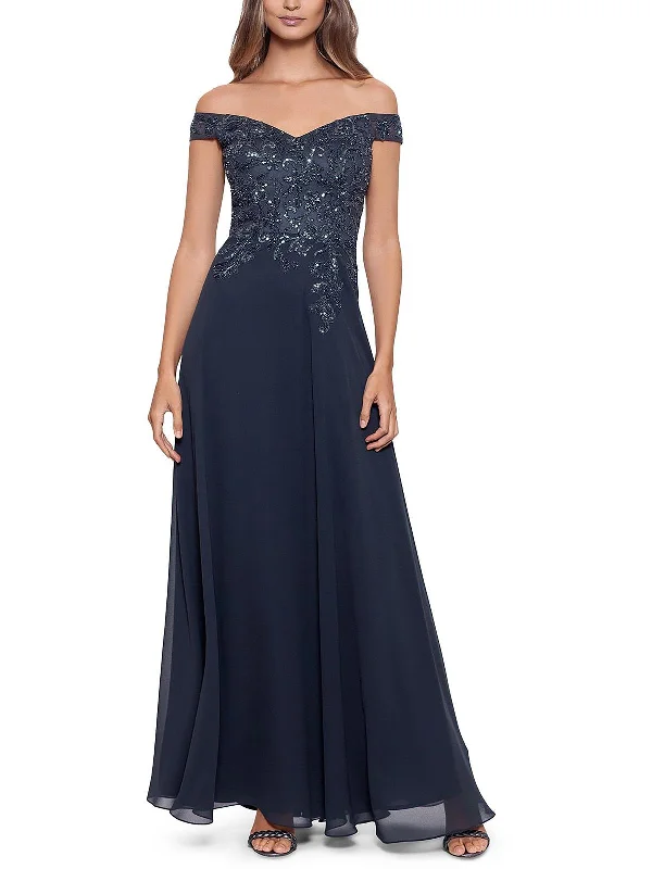 Womens Embellished Long Evening Dress