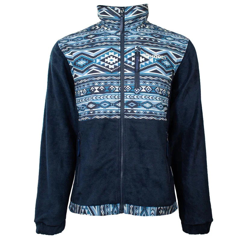 Hooey Men's Aztec Navy Tech Fleece Jacket HJ091NVAZ