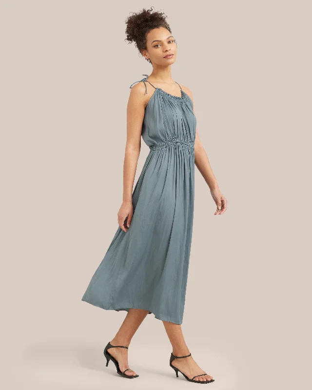 Aileen Tie-Shoulder Maxi Dress