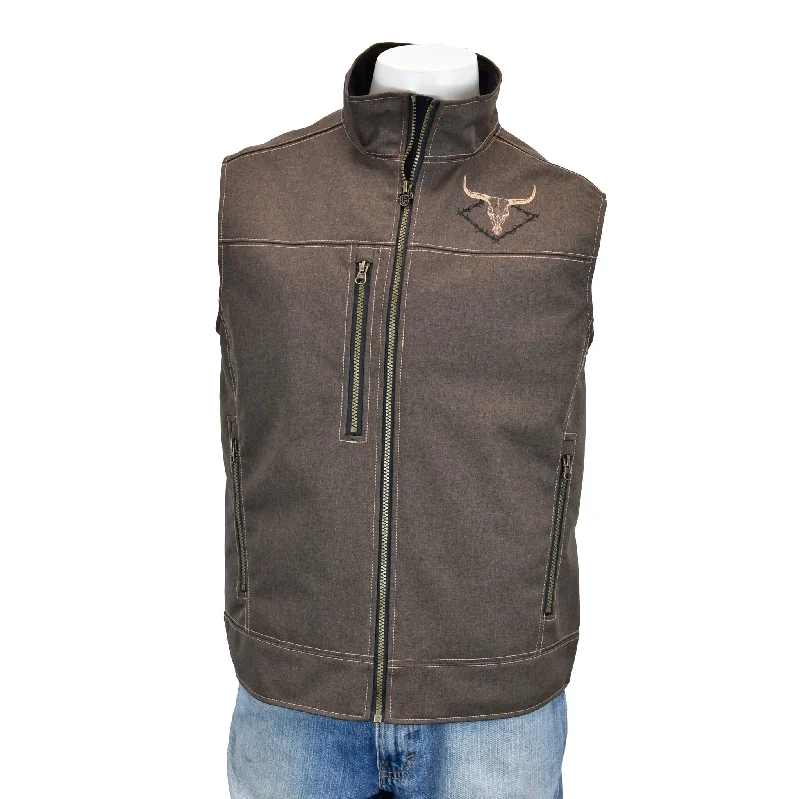 Cowboy Hardware Men's Tech Woodsman Dark Chocolate Brown Vest 185152-661