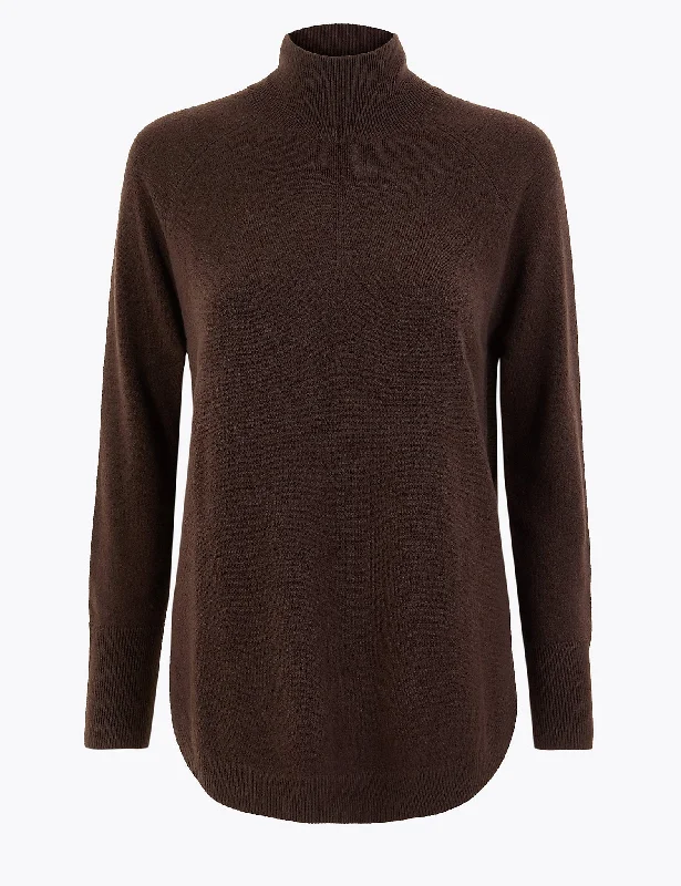 Cashmilon Curved Hem Relaxed Fit Jumper