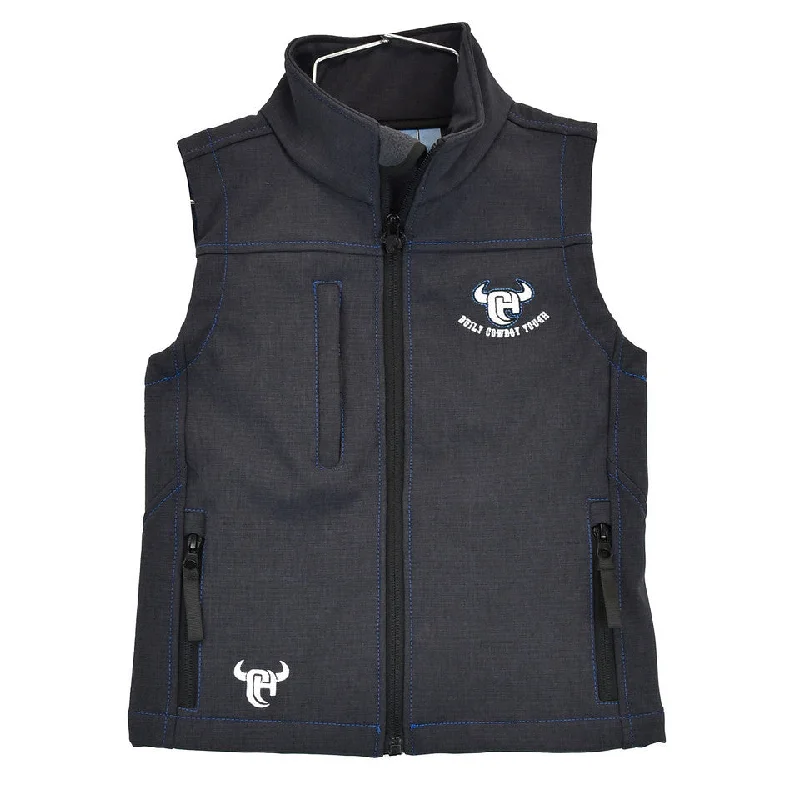 Cowboy Hardware Boys Cowboy Tough Poly Shell Smoke Grey Vest 387142-010