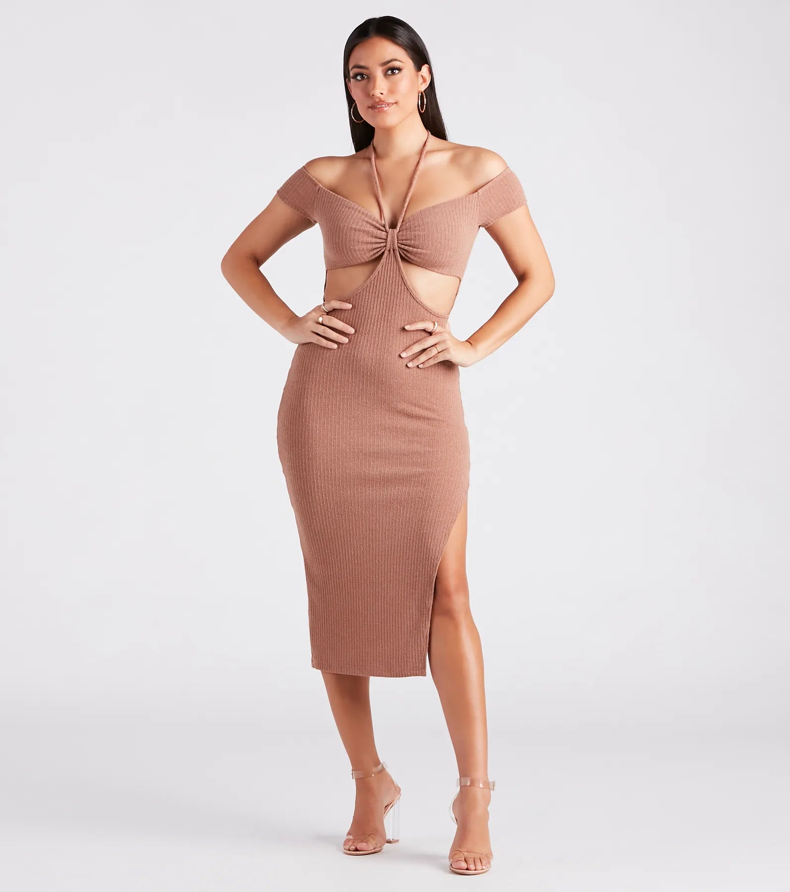 Flirtatious Charm Cutout Midi Dress