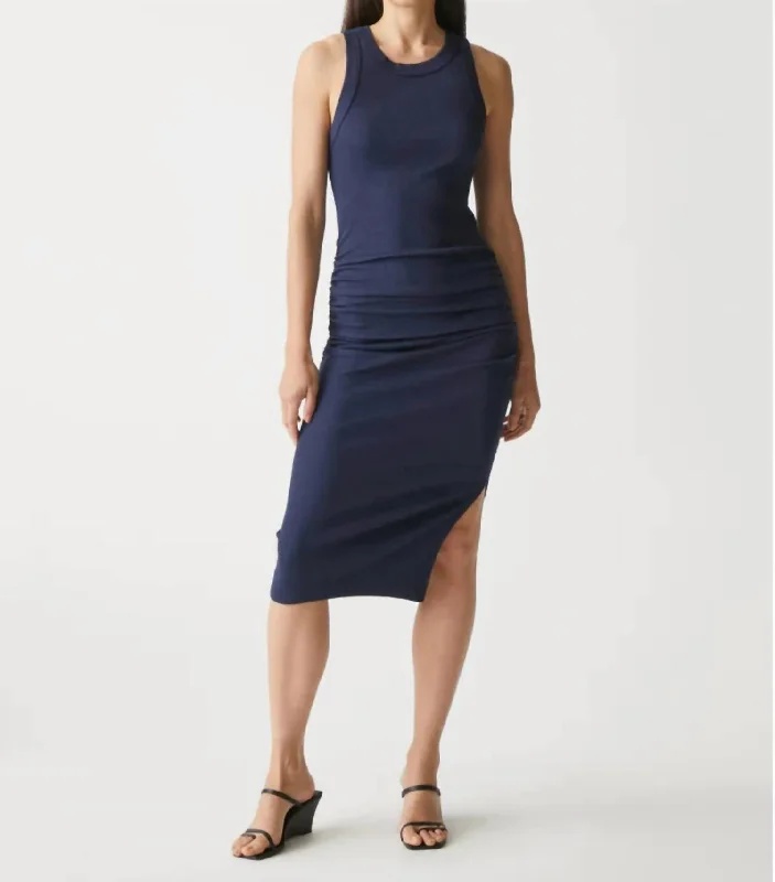 Wren Ribbed Midi Dress Admiral in Admiral