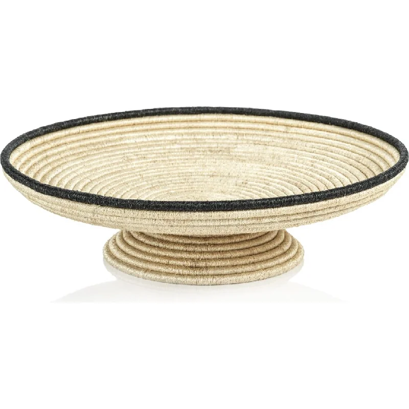 Martera 23.5" Diameter Coiled Abaca Footed Large Bowl