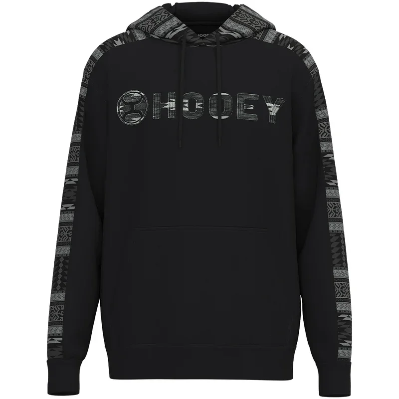 Hooey Men's Canyon Black & Grey Aztec Hoodie HH1230BKGY