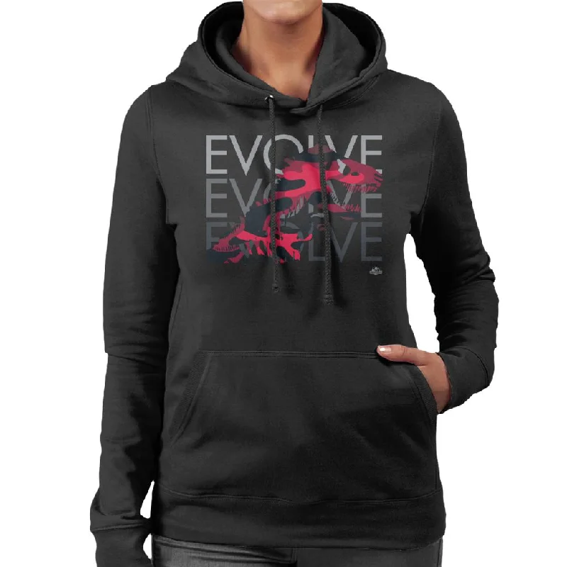 Jurassic Park T Rex Evolve Evolve Evolve Women's Hooded Sweatshirt