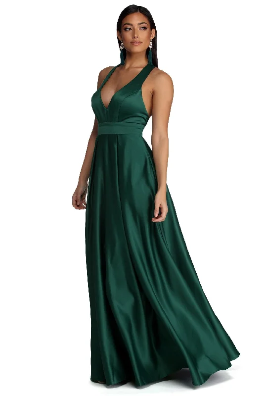 Elle Formal Satin Ball Gown