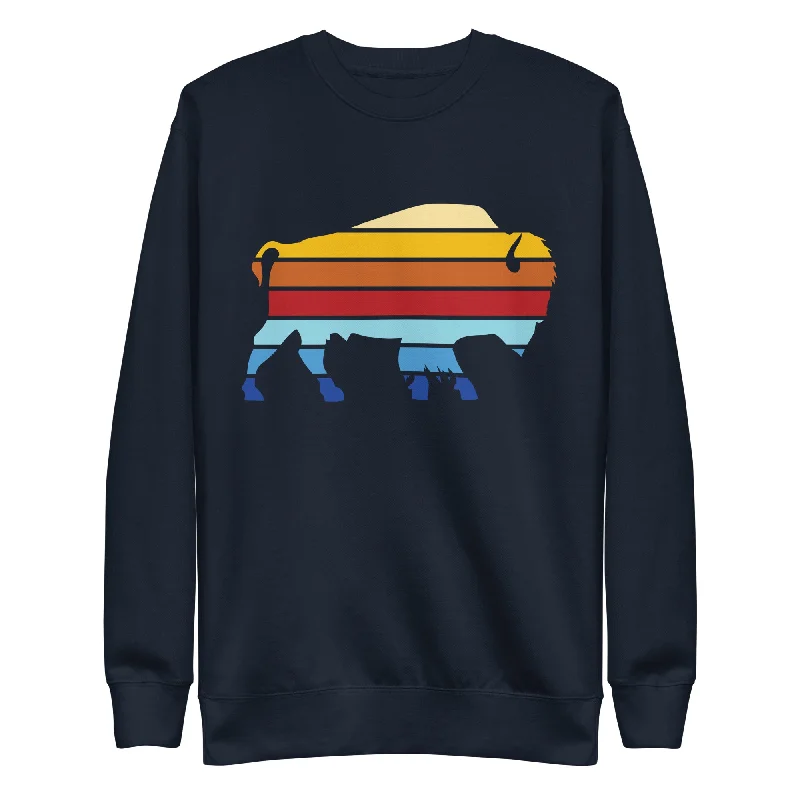 Bison Stack Unisex Crewneck Sweatshirt