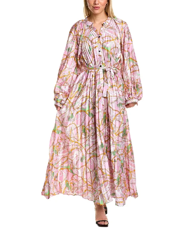 Beulah Accordion Pleated Shirtdress