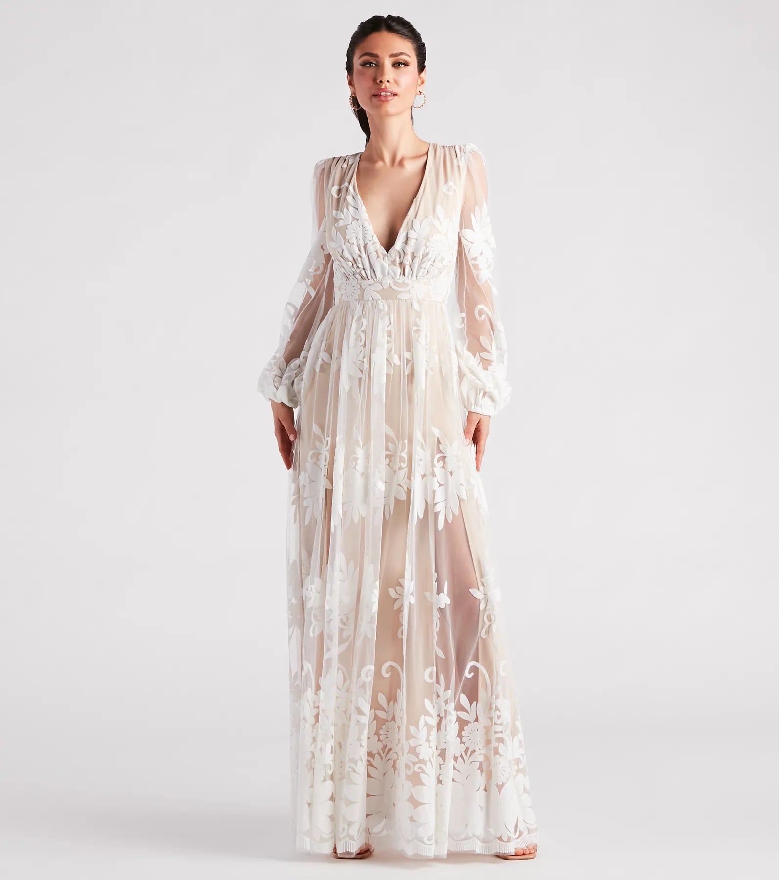 Evelyn Formal Plunge A-Line Dress