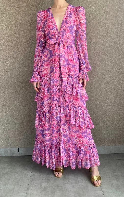 Lei Long Dress With Tie Up Belt