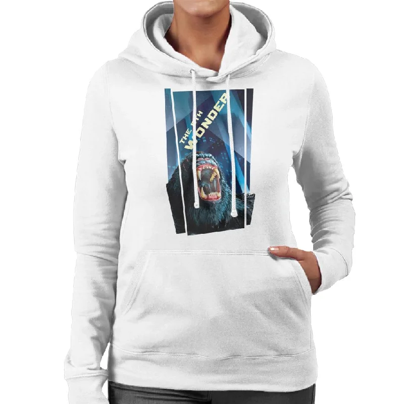 King Kong The 8th Wonder Roaring Rage In The City Women's Hooded Sweatshirt