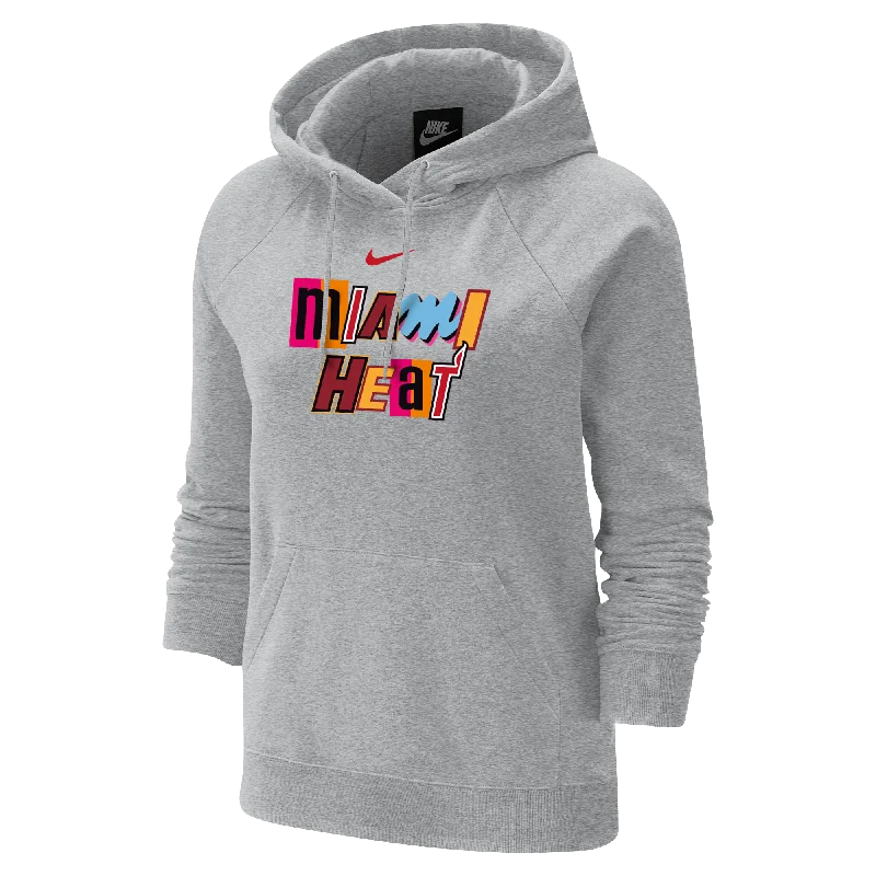 Nike Miami HEAT Mashup Grey Women's Hoodie