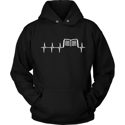 Book heart pulse Hoodie