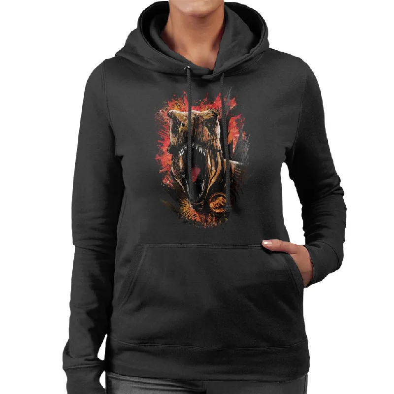 Jurassic Park 2 T Rex Women's Hooded Sweatshirt