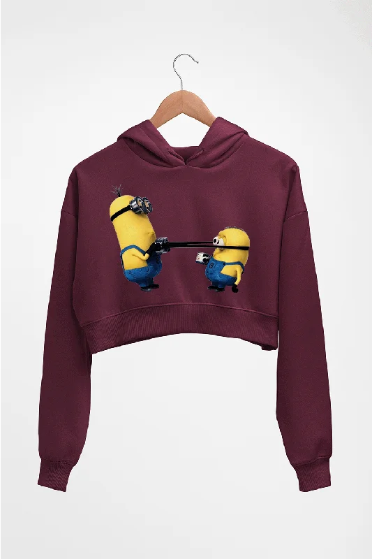 Minion Crop HOODIE FOR WOMEN