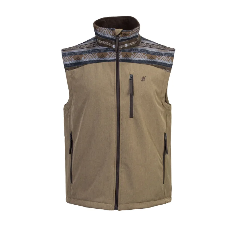 Hooey Youth Boy's Aztec Tan & Brown Softshell Vest HV109TNAZ-Y