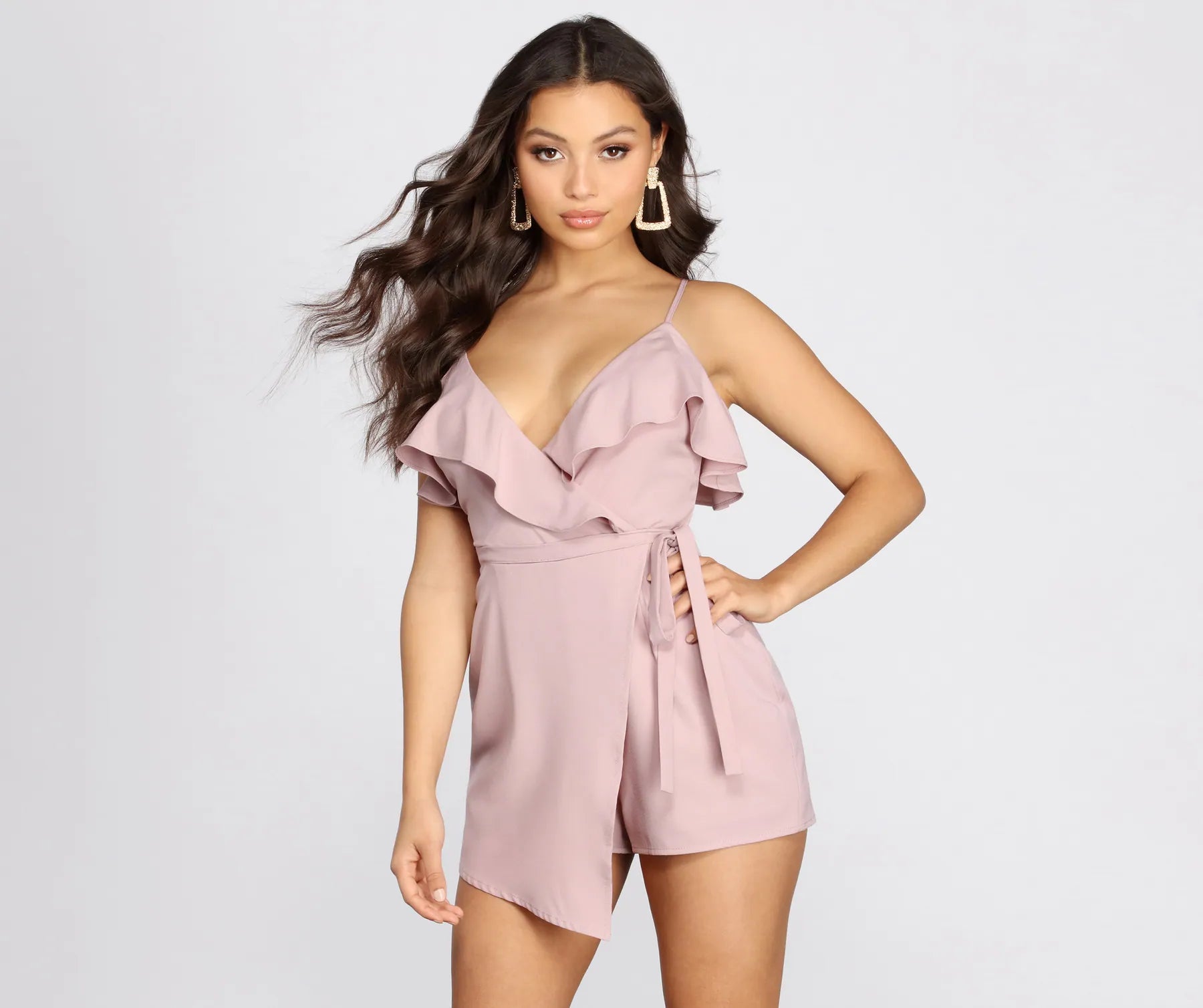 Ready To Ruffle Wrap Romper