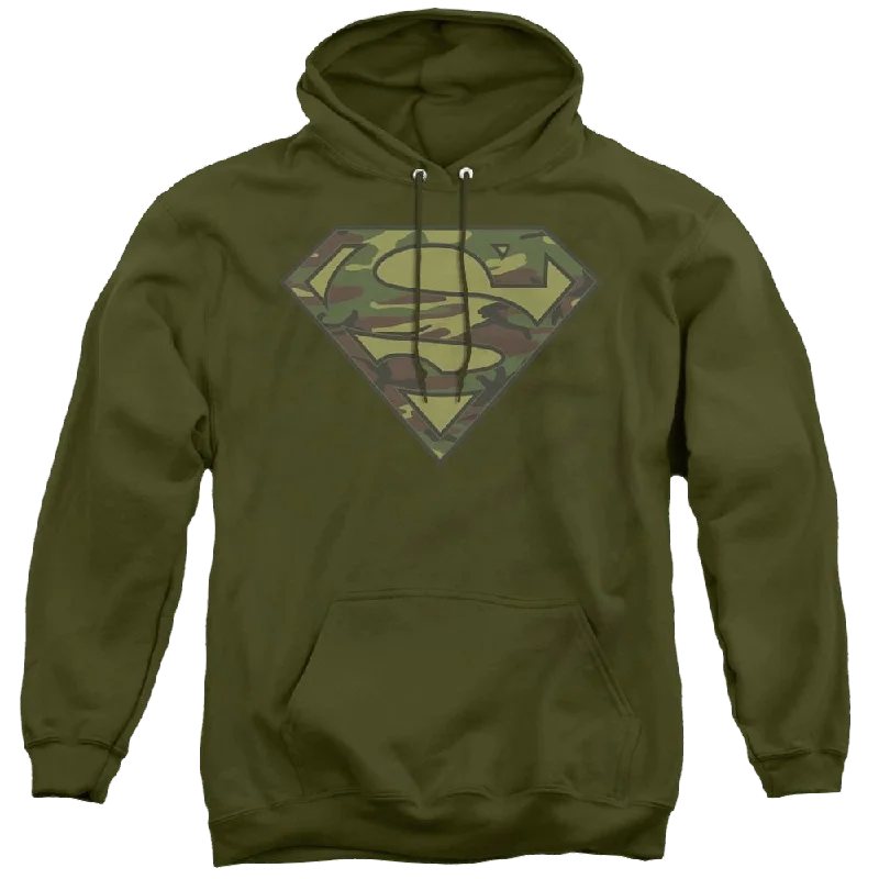 Superman Camo Logo - Pullover Hoodie