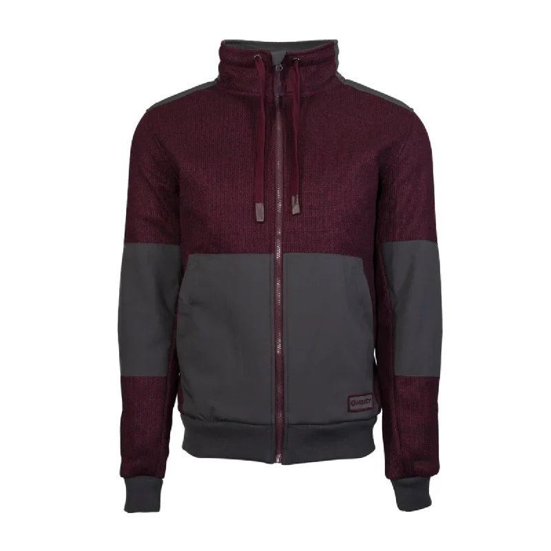 Hooey Men's Burgundy & Charcoal Full Zip Tech Jacket HJ093BU