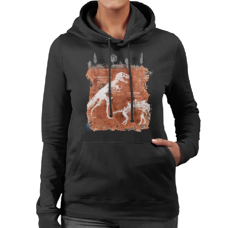 Jurassic Park T Rex Fossils Women's Hooded Sweatshirt