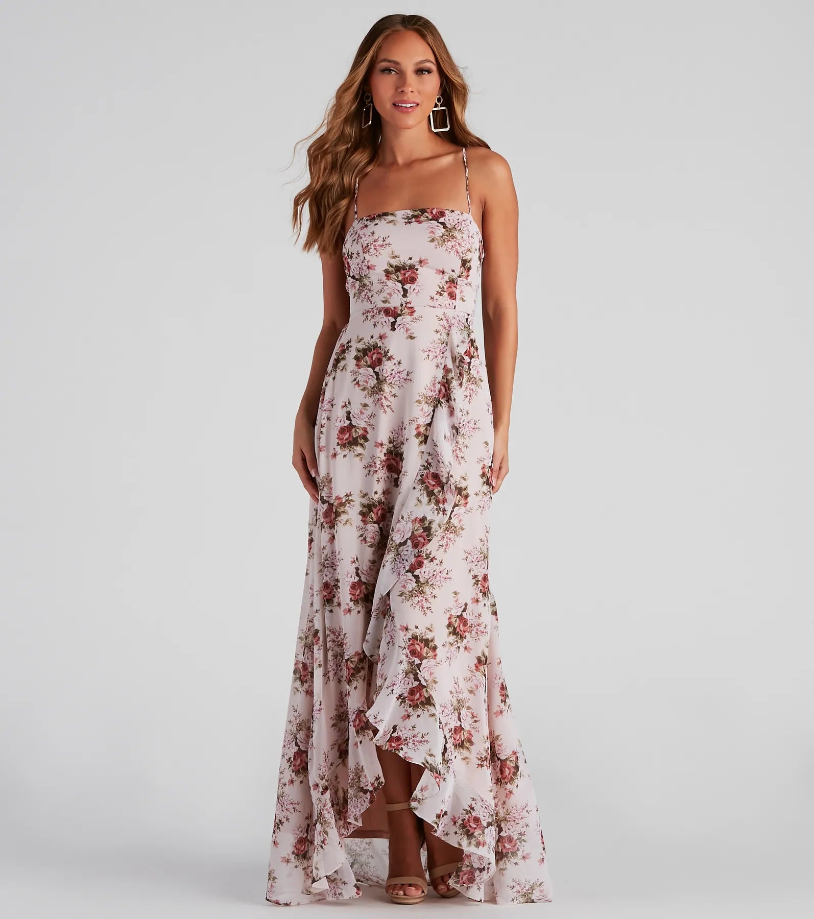 Rue Formal Floral Wrap Dress